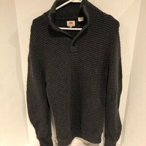 LEVIS MENS 3 BUTTON HIGH NECK SWEATER SIZE M